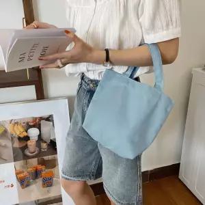 캔버스 미니 12컬러 주머니 에코백 물병 텀블러가방 드링크백 손가방 무지