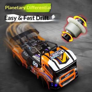 수치유 16304 리모컨 플랫베드 드리프트 자동차 트레일러 트럭 리모컨 고속 자동차 장난감 레이싱카 16305