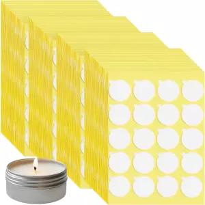 양초 제작용 2400PCS 윅 캔들 심지 스티커 작은 꼬리 가 있는 내열 양면