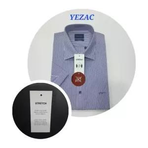 [예작]구김적고 노아리롱 잔스트라이프 여름반팔 슬림핏 스판셔츠 YJEMBS260_SC