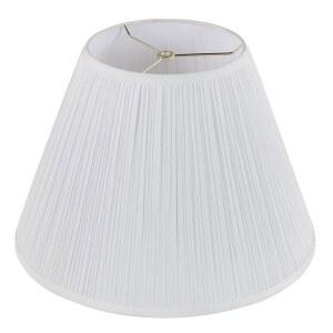 아스펜 크리에이티브 33137, 버섯 주름 전통 스파이더 램프 그늘, 주름진 흰색, 9인치 상단 x 18인치 하단 13인치 경사