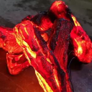 숯 조명 모형 가짜 O13-K-레드 화덕 불꽃 불멍 모닥불 램프 인조