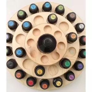 아로마오일거치대 원목 진열대 3단 회전식 거치대 에센셜 선반