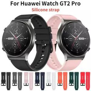 스마트 워치 손목 밴드 화웨이 GT/GT2 프로용 실리콘 스트랩 삼성 호환 3 4 5 워치용 소프트 교체 Amazfit