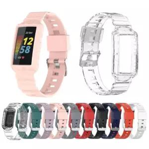 스마트 워치 손목 밴드 Fitbit Charge 5/4/3 SE 용 TPU 프레임 셸 프로텍터 스트랩 케이스 charge5 시계 범