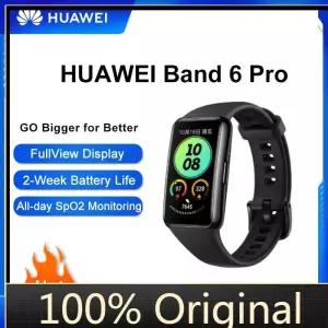 스마트 워치 손목 밴드 화웨이-밴드 6 프로 스포츠 NFC 스와이프 풀 터치 컬러 스크린 수영 방수 심박수 수