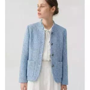 울 봄 여성 차이나 모피 상의 코트 긴팔 린넨 이른 ST1