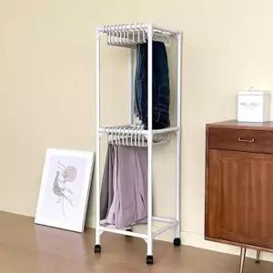 [생활] 철제 바지걸이행거 이동식 슬림 2단