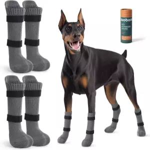 발을 핥는 것을 방지하는 강아지용 루바니 아웃도어 양말 겨울철 핫 포장용 소형 중형 대형 시니어 부츠