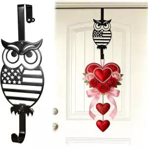 발렌타인데이 현관문용 화환 걸이 장식.올 오버 더 도어 훅 15인치 메탈 데일리 크리스마스 파티 페스티벌