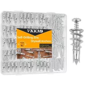 동공앙카 나비 석고 토우 VKKM 드릴링 아연 건식벽 앵커 나사 45세트 6x1-14