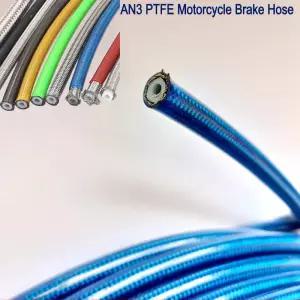 강관파이프 오토바이 브레이드 스틸 브레이크 라인 호스 유체 유압 Ptfe 가스 오일 연료 튜브 파이프 AN3 3
