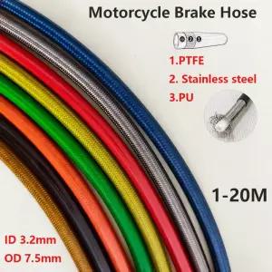 강관파이프 AN3 1M~20M 오토바이 브레이드 스틸 PTFE 브레이크 파이프 라인 호스 가스 오일 연료 튜브 레이