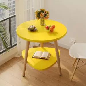 미니 원탁 거실 카페 협탁 원형 티테이블 엘레강트옐로우 2단 40 50