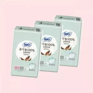 쏘피 바디피트 유기농 순면커버 팬티 속옷 언더웨어라이너 일반 40P 3팩 4615938
