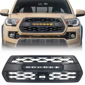 타코마 2016 2017 2018 2019 2020 2021과 호환되는 메가아이 TRD 프로 스타일 그릴 LED 오프로드 조명이