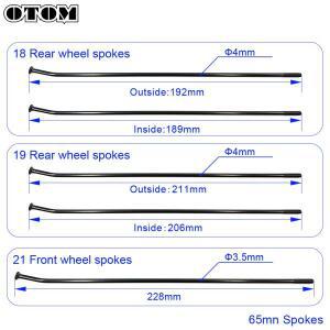 OTOM 1992-2020 오토바이 21인치 앞바퀴 18인치 19인치 뒷바퀴 스포크 니플 키트 허브 와이어 림 야마하 YZ