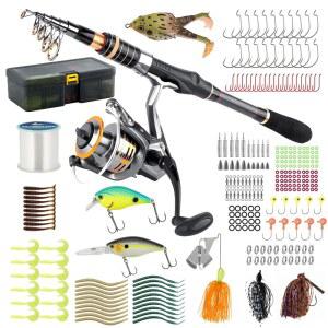닥터 피쉬 로드와 릴 콤보 68피트 회전 폴 3000 베이스 낚시 루어 키트 텔레스코픽 여행 접이식 장비 세트