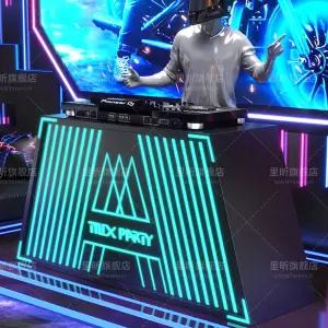 DJ 부스 레코딩 LED 스탠드 공연대 전자 디제잉 음악