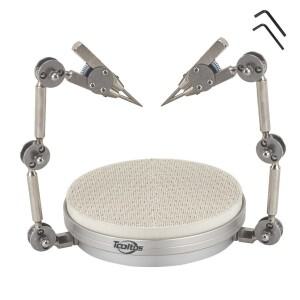 정밀 전자제품 수리, 보석 제작을  이중 플렉시블 암과 미끄럼 방지 베이스가  조절식 용접 스탠드