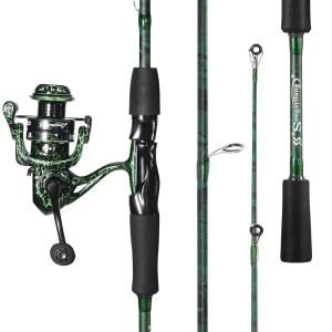 수가일랑 낚싯대 릴 콤보 섬유 유리 두 조각 릴로 민물고기 송어 메기 잡기에 적합합니다