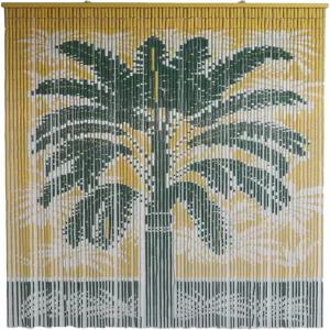 야자수 구슬 대나무 커튼 35.4인치 x 78.7인치 출입문 주방 통로 및 열대 방 칸막이용 90줄 부드러운