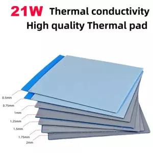그래픽카드써멀패드 방열패드 소프트 21Wmk 100X50 열 패드 시트 1mm 15mm 2mm 3mm 100X100 실리콘 갭 Cpu
