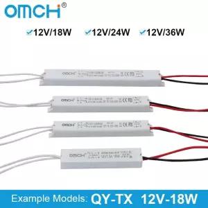 LED안정기 OMCH LED 파워 서플라이 18W 24W 36W DC12V 15A 2A 초슬림 TV 라이트 박스 스위칭 AC-DC 트랜스
