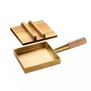 베이킹 교꾸팬 황동 손잡이 일본 동프라이팬 주석도금 주방 평면 숟가락 바닥 구리