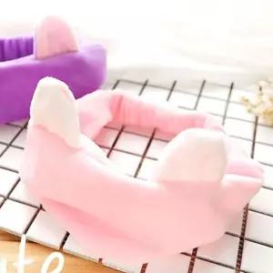 [콩심팥심]세수 토끼 샤워 머리밴드 핑크색 세안밴드