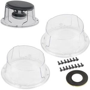 UTV ATV RV 보트 트렁크 트레일러 골프 카트 마린 스피커 인클로저 포드 마운트 스페이서 리어 데크 킥 패널 박스(투명, 3~2.5인치)용 2PCS 3인치~2.5인치 범용 트위터 박스