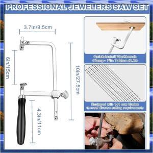 마르.쥬얼러즈 공구 세트 27종 반지 제작 키트, 144개 톱날이 포함된 보석 세공용 톱, 벤치 핀 클램프, 나