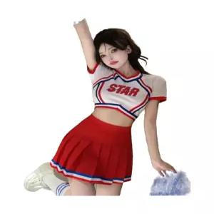치어리딩의상 유니폼 치마 여성 응원복 A세트 치어리더 치어리더복 의상 단체