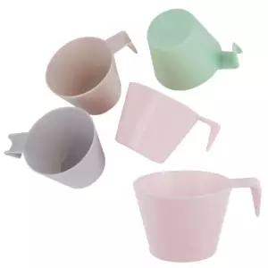 나들이 캠핑용 손잡이컵 4P x 10세트 파스텔 핸디 파티컵 일회용 물컵 행사용 간식용기용