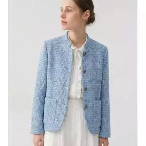 여자코트 모피 이른 봄 상의 차이나 긴팔 울 린넨 코트 원템1