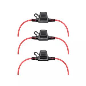 밴트로닉 방수 미니 인라인 퓨즈 홀더 16 게이지 AWG 와이어 길이 12인치 차량/보트/RV/트랙터의 소형 ATM