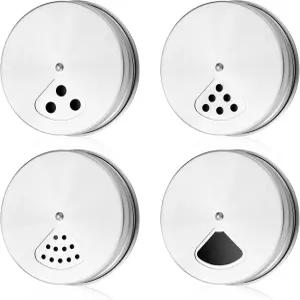 일반 입 메이슨 병용 조절 가능한 향신료 셰이커 뚜껑 스테인리스 스틸 디스펜서 및 소금 설탕 가루 양념용