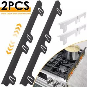가스레인지부품 부속 2개 스틸 스토브 갭 가드 꽉 길이 사이드 보호 내열성 필러