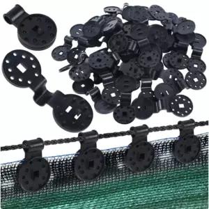 블라인드부속 불라인드 부품 PE 50개 차양 그물 클립 정원 온실 그늘 천 Sunblock 그로멧 울타리 후크 105x