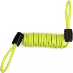 디스크 잠금 알림 케이블 바이크 오토바이 경보 안전 랜야드 스프링 코일 와이어 SPC001(노란색)