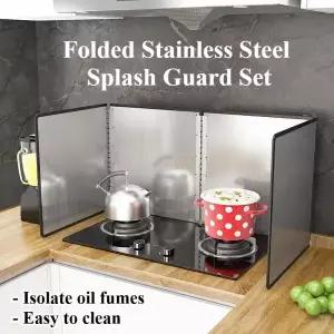 가스레인지부품 부속 234개 접힌 스틸 스플래시 가드 세트 홈 RV 캠핑 접이식 패널 비 스틱 주방 스토브 보