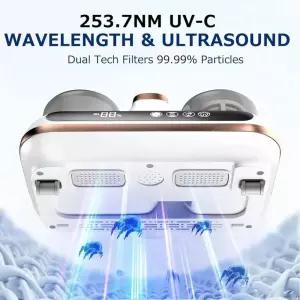 이불청소기 매트리스 침구 휴대용 무선 침대 진공 청소기 시트 소파 청소용 16Kpa 흡입 UV-C 경량 초음파