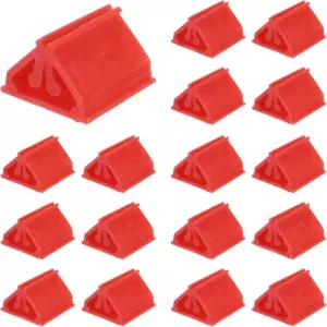 MECCANIXITY 24개 게임 카드 스탠드 종이 보드 명함 디스플레이 홀더 플라스틱 0.75인치 빨간색 미니어처