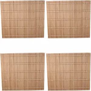 레스토랑과 주방에서 미끄럼 방지 및 대나무 테이블 매트에 적합한 천연 플레이스 4종 쿠폰 허브 팩