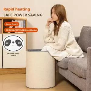 풋워머 발난로 온열기 접이식 전기 발 히터 겨울용 쿠션 휴대용 원통형 워머 가정용 사무실용 다리