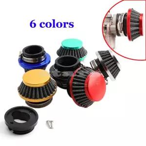 포켓 바이크 용 커넥터가있는 오토바이 42mm 에어 필터 미니 모토 쿼드 ATV 먼지 자전거 47cc 2 스트로크