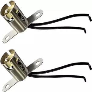 Wevdn 2 PCS 자동차 전구 소켓 와이어 커넥터가 있는 BA15D LED 스냅인 홀더 브레이크 램프 턴 시그널