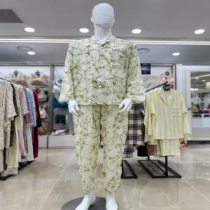 바바라 화사한 크림컬러 아사면 플라워나염 남성파자마 AMP4619B (스타필드 코엑스)