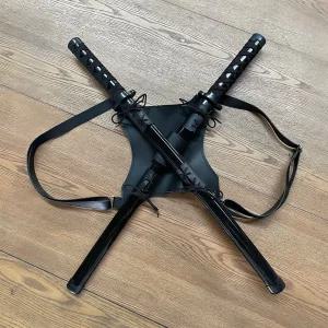 칼집 홀더 사무라이 등매는 가죽벨트 크로스 스트랩 백팩