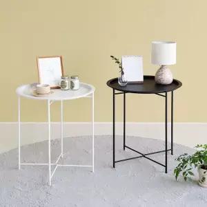 아트박스/마켓비 마켓비 원형 테이블 인테리어 사이드테이블 블랙